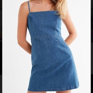 Urban Outfitters Straight-neck Denim Mini Dress